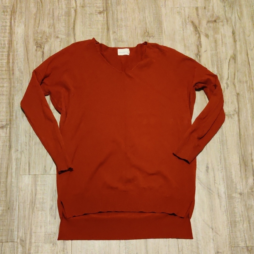 Dreamers | Rust V-Neck Sweater